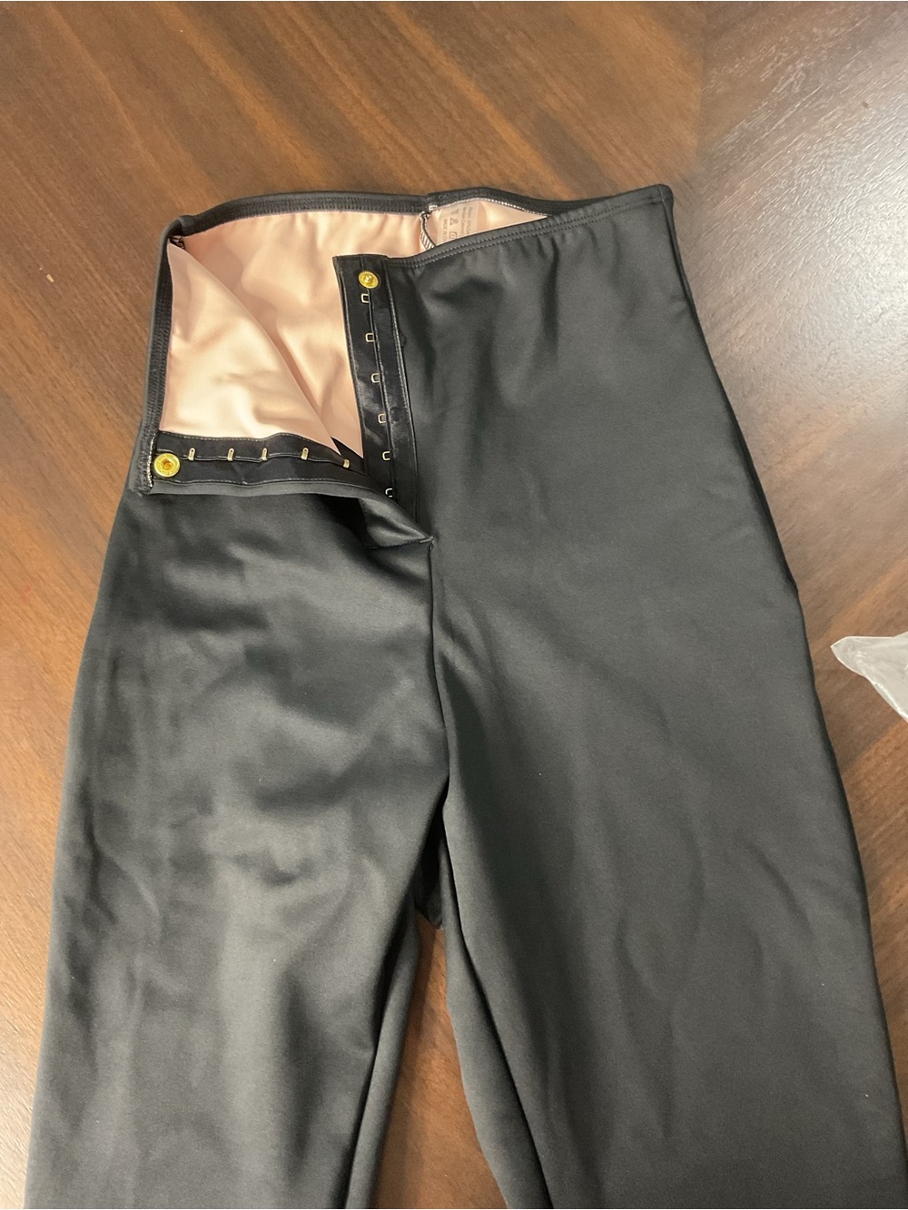 Black High-Waist Women's Dress Pants with Hook Closure